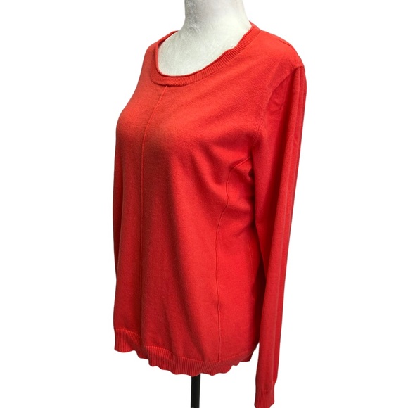 Conrad C Orange Round Neck Long Sleeve Sweater Size L - Picture 4 of 10